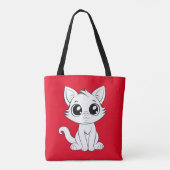 かわいい白猫 トートバッグ (裏面)