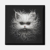 かわいい白猫 マグネット (正面)