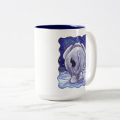 かわいい白象の贈り物 ツートーンマグカップ (正面右)