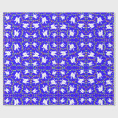 かわいい白象ハヌッカギフトラッピング紙 ラッピングペーパー (フラット)