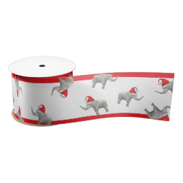 かわいい白象 サテンリボン