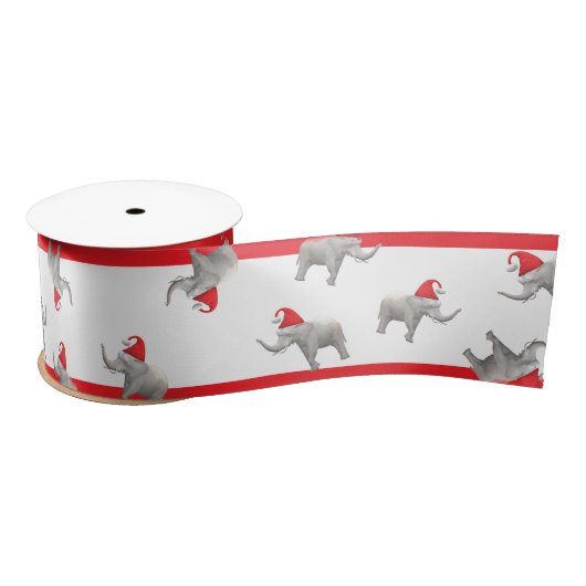 かわいい白象 サテンリボン (リール)