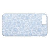 かわいい白青ペイズリー柄 Case-Mate iPhoneケース (裏面(横))