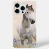 かわいい白馬紫の花 Case-Mate iPhoneケース (裏面)