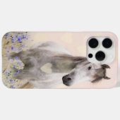 かわいい白馬紫の花 Case-Mate iPhoneケース (裏面 (横))