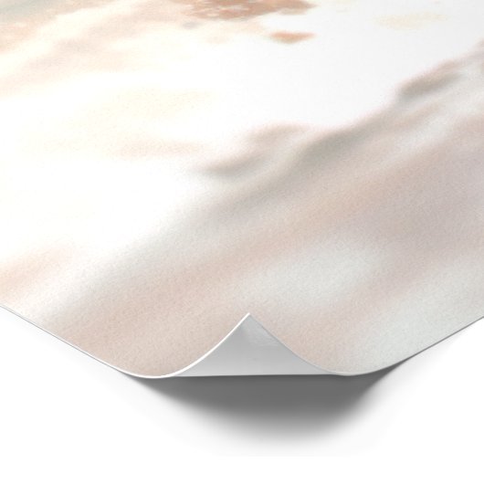 かわいい白髪のアニメの女の子のビーチ ポスター (角)