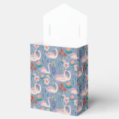 かわいい白鳥エレガントのバードブルー&ピンク赤ちゃんシャワー フェイバーボックス (オープン)