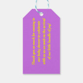 かわいい白鳥テーマガールベビーシャワー ギフトタグ (裏面)