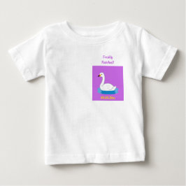 かわいい白鳥テーマガールベビーシャワー ベビーTシャツ
