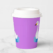 かわいい白鳥テーマガールベビーシャワー 紙コップ (右)