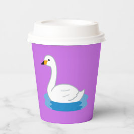 かわいい白鳥テーマガールベビーシャワー 紙コップ