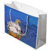 かわいい白鳥 ラージペーパーバッグ (裏面アングル)