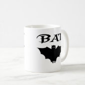 かわいい白黒こうもりハロウィーン コーヒーマグカップ (正面右)