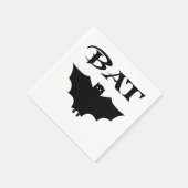 かわいい白黒こうもりハロウィーン スタンダードカクテルナプキン (角)