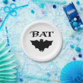 かわいい白黒こうもりハロウィーン ペーパープレート (パーティー)