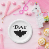 かわいい白黒こうもりハロウィーン ペーパープレート (パーティー)