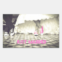 かわいい白黒たった今結婚しました