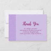 かわいい白黒のキティ猫ハロー サンキューカード (裏面)