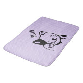 かわいい白黒のキティ猫ハロー バスマット (アングル)