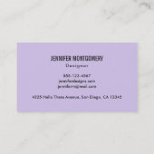 かわいい白黒のキティ猫ハロー 名刺 (裏面)