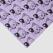 かわいい白黒のキティ猫ハロー 薄葉紙 (詳細)