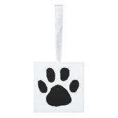 かわいい白黒のポープリント キューブオーナメント (右)