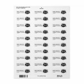 かわいい白黒のラブバード結婚ズ ラベル (フルシート)