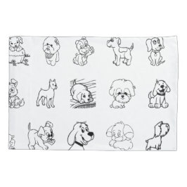 かわいい白黒の動物 枕カバー