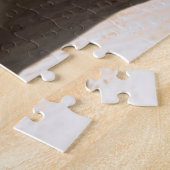 かわいい白黒の子犬のクローズアップ写真 ジグソーパズル (側面)