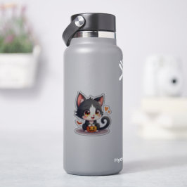 かわいい白黒の子猫 – ステッ不気味ク シール