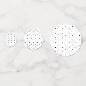 かわいい白黒の小さな水玉模様のパタエレガントーン コンフェッティ (正面)