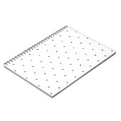 かわいい白黒の小さな水玉模様のパタエレガントーン ノートブック (左側)