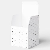 かわいい白黒の小さな水玉模様のパタエレガントーン フェイバーボックス (オープン)