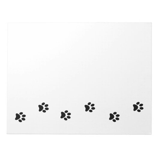 かわいい白黒の手足と生楽しむ活 ノートパッド (正面)