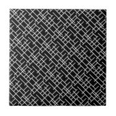 かわいい白黒の抽象デザイン タイル (正面)