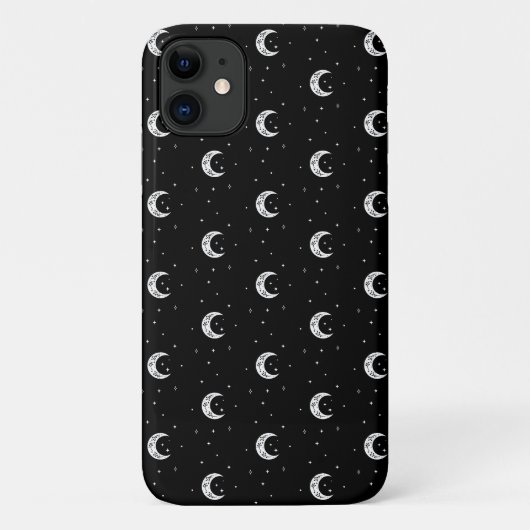 かわいい白黒の月と星 Case-Mate iPhoneケース (裏面)