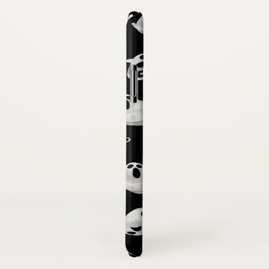 かわいい白黒の水色の幽霊たちハロウィーン Case-Mate iPhoneケース (裏面/右)