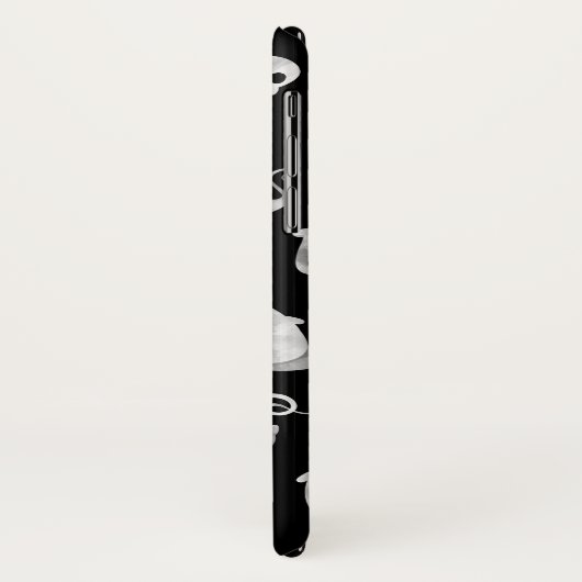 かわいい白黒の水色の幽霊たちハロウィーン Case-Mate iPhoneケース (裏面/左)