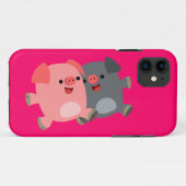 かわいい白黒の漫画の豚iPhone 5/5S Case-Mate iPhoneケース (裏面(横))