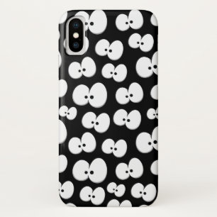 かわいい白黒の目のパタ不気味ーン(ハロウィン) iPhone X ケース