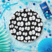 かわいい白黒の目不気味ハロウィン ペーパープレート (パーティー)