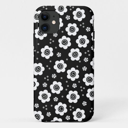 かわいい白黒の花iPhone 5ケース Case-Mate iPhoneケース (裏面)