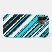かわいい白黒アクアストライプ Case-Mate iPhoneケース (裏面(横))