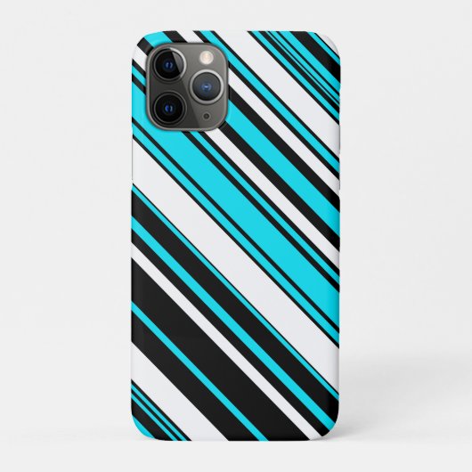 かわいい白黒アクアストライプ Case-Mate iPhoneケース (裏)