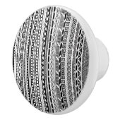 かわいい白黒アステカ柄デザイン セラミックノブ (右)