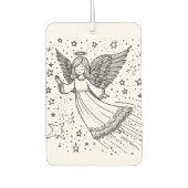 かわいい白黒アートガーディアンエンジェル カーエアーフレッシュナー (正面)