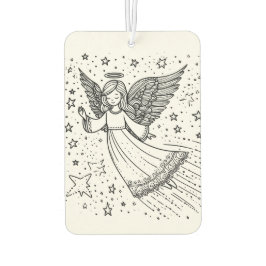 かわいい白黒アートガーディアンエンジェル カーエアーフレッシュナー