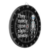 かわいい白黒エイリアン引用文 ダーツボード (正面左)