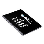 かわいい白黒エイリアン引用文 ノートブック (右側)