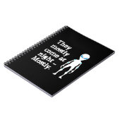 かわいい白黒エイリアン引用文 ノートブック (左側)